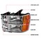 Spec-D Tuning 07-13 GMC Sierra Crystal Housing Headlights Chrome, 2LH-SIE07-RS 2LH-SIE07-RS - alternate 5